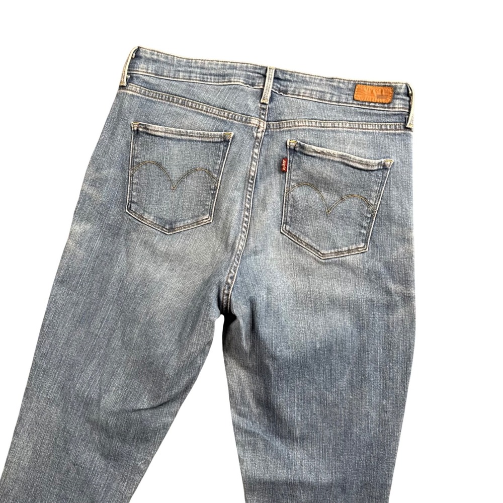 Levis Womens 721 High‎ Rise Skinny Jeans Medium Wash Blue Denim Slimming 31x27